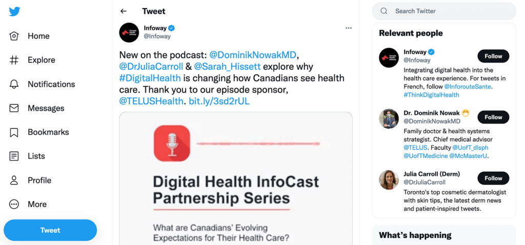 sponsoring a podcast twitter example