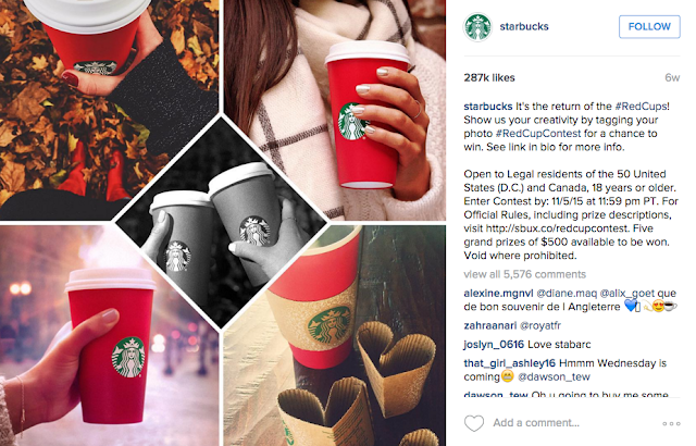 Starbucks instagram red cup contest