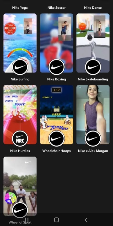 Nike Snapchat filters
