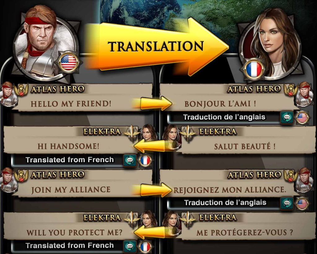 Mobile game translation
