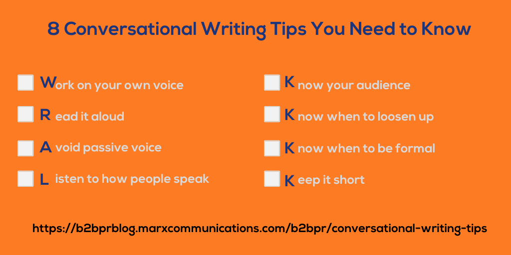 tips for conversational writing 