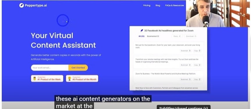 YouTube video feature to generate subtitles in real-time