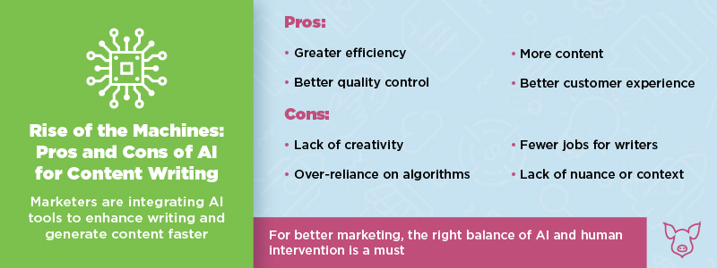Pros and cons of AI content writers